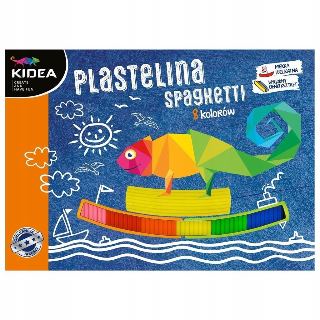 Plastelina Spaghetti 8 kolorów KIDEA