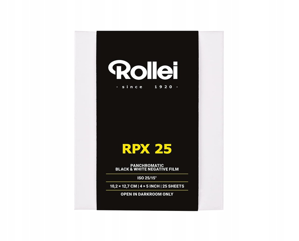 ROLLEI RPX 25 4x5"/25 szt. ( koniec 01.2021 )