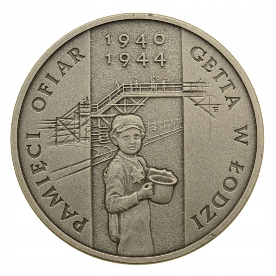 20 zł 2004 srebrna moneta kolekcjonerska Pamięci ofiar getta Łódzkiego