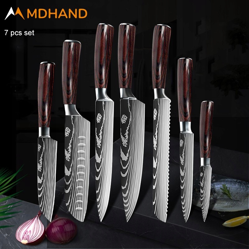 High Quality 440C German Kitchen Knife Damascus