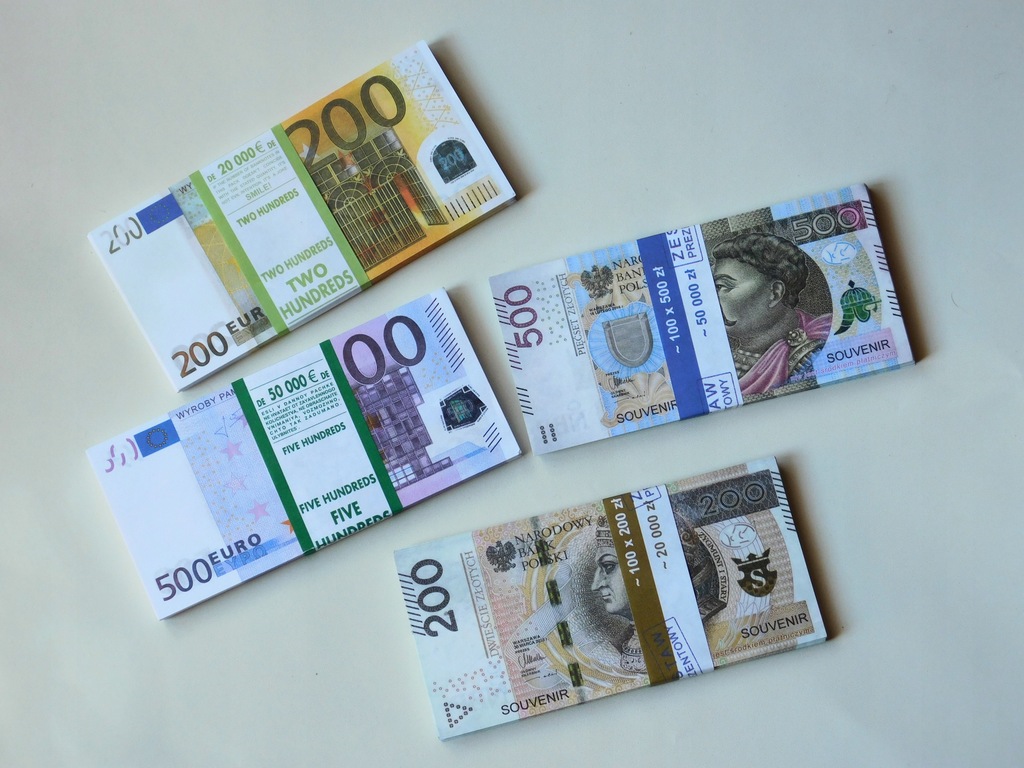 200 EURO Banknoty Pieni dze Zabawa Nauka Plik 100 8439831765 