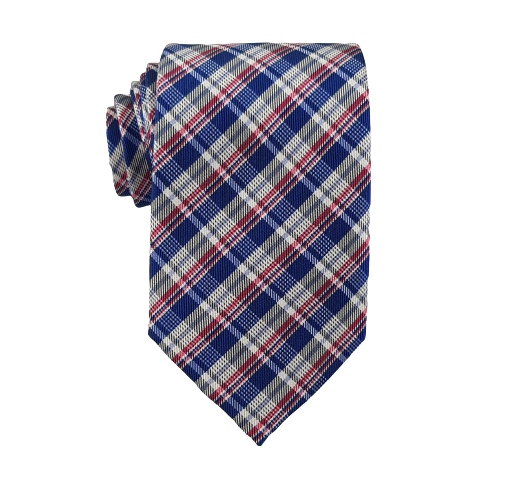 Jedwabny krawat kratka kolorowy elegancki