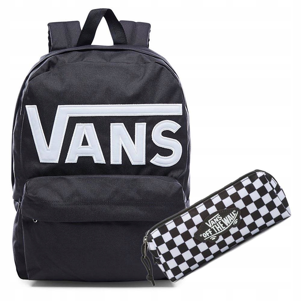 Plecak Vans Old School czarny z napisem piornik 12284599167 oficjalne archiwum Allegro