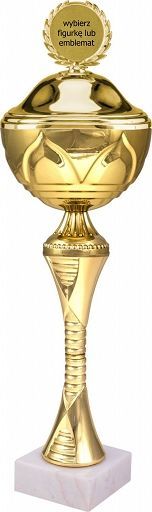 Tryumf Puchar metalowy z przykrywką złoty 8241/EP