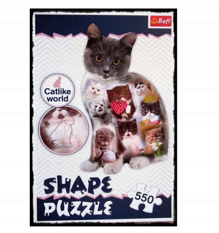 PUZZLE TREFL SHAPE CATLIKE WORLD KO TE CZKI!!