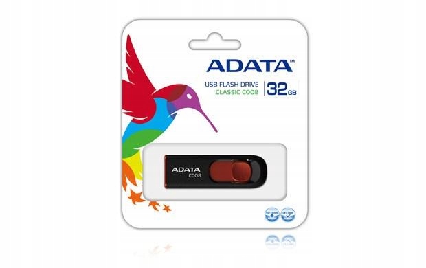 Pendrive ADATA C008 AC008-32G-RKD 32GB USB 2.0 kolor czarny