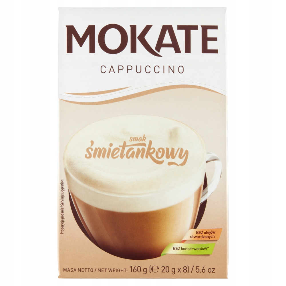 Mokate Cappuccino Smak Śmietankowy 160 G (8 X 20 G)