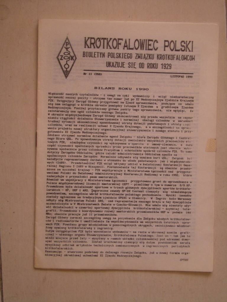 Krótkofalowiec Polski-11'1990r-spis