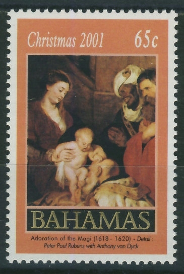 Bahamas 65 cents - Christmas 2001