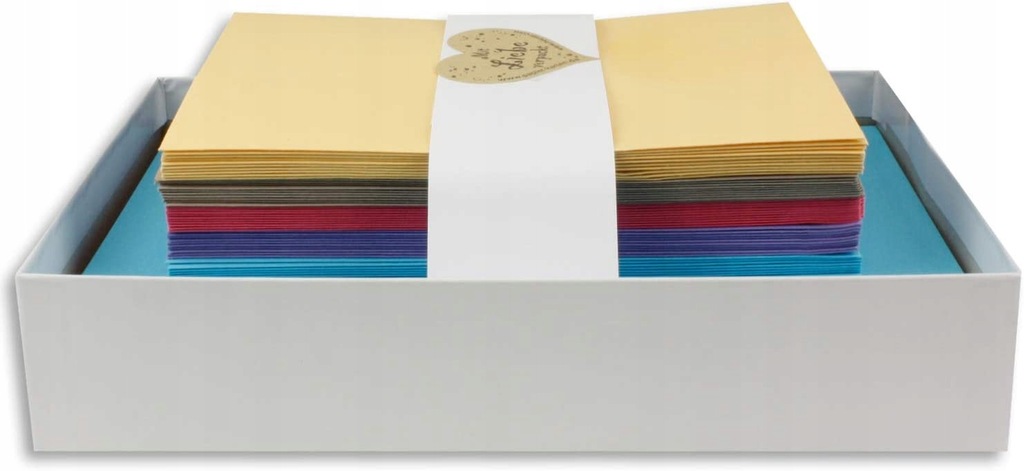 25 x kolorowe kartki puste z pasujc kopert i wk