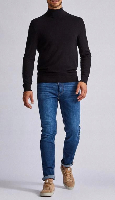 P7F401*BURTON MENSWEAR SWETER CZARNY GOLF XL P00