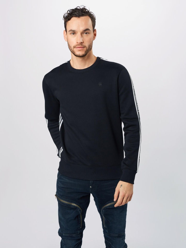 G-STAR RAW BLUZA CZARNA Z LOGO MĘSKA M AYG