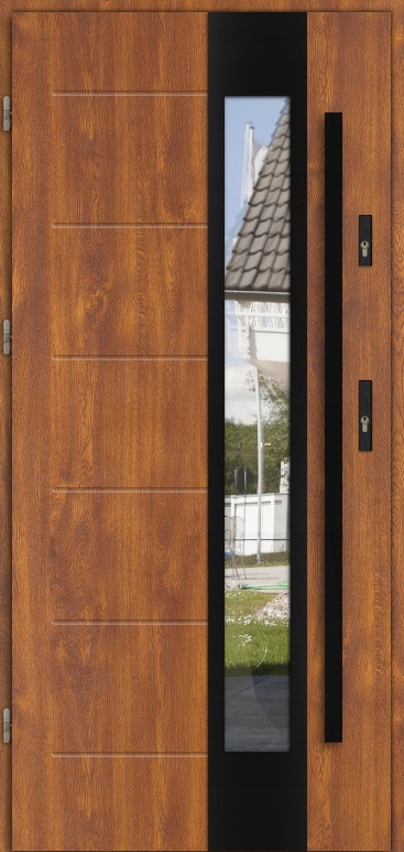 Polskie drzwi CAIMAN BLACK z antabą/pochwytem