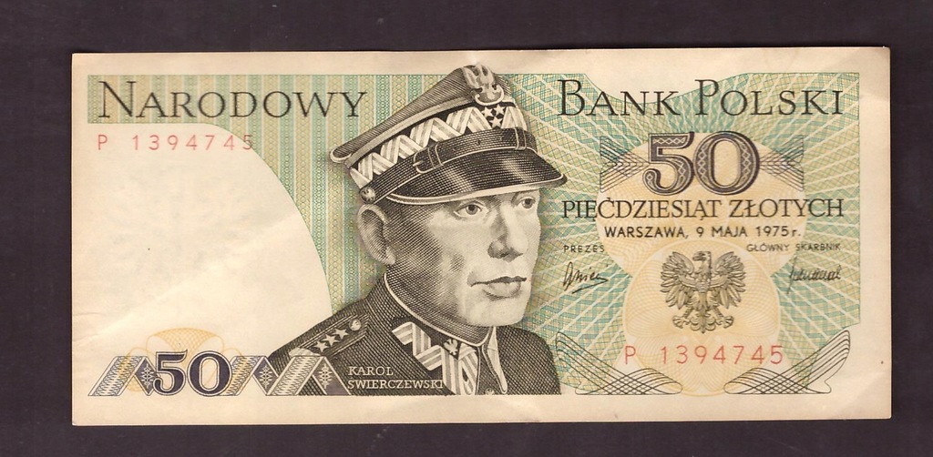 Polska - banknot - 50 Złotych 1975 rok
