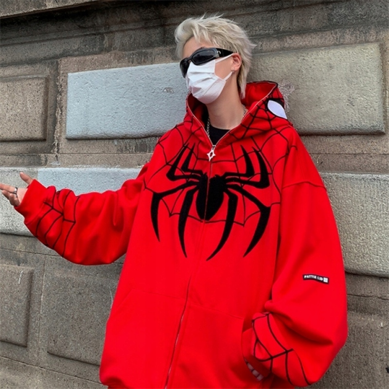 Nowa haftowana bluza z kapturem Spider-Man