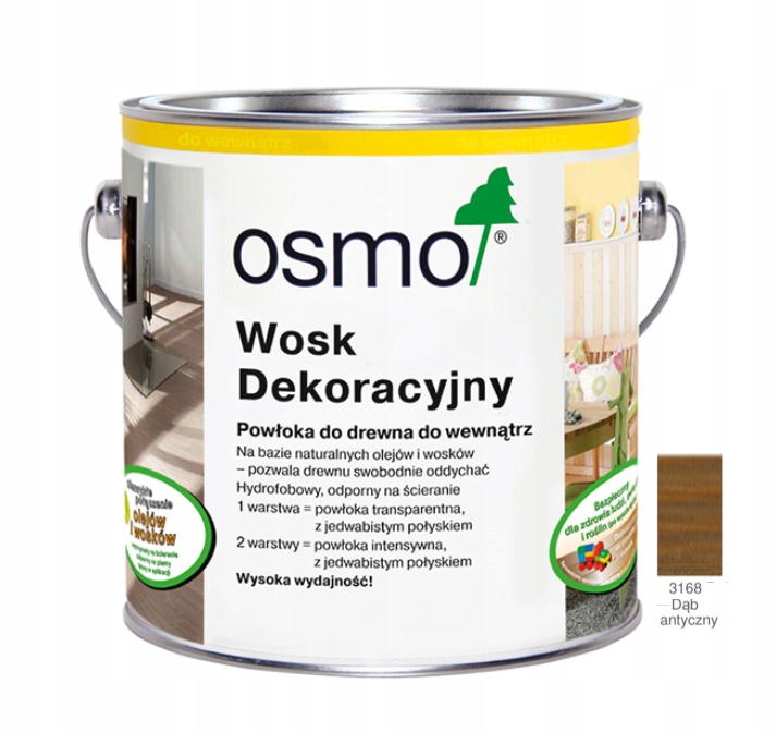 Osmo 3168 Wosk dekoracyjny olej DĄB ANTYCZNY 2,5L