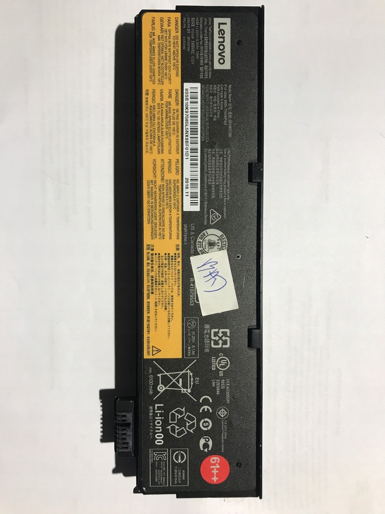 ORYGINALNA Bateria Lenovo ThinkPad T470 T480 01AV425 DUŻA 4400 mAh
