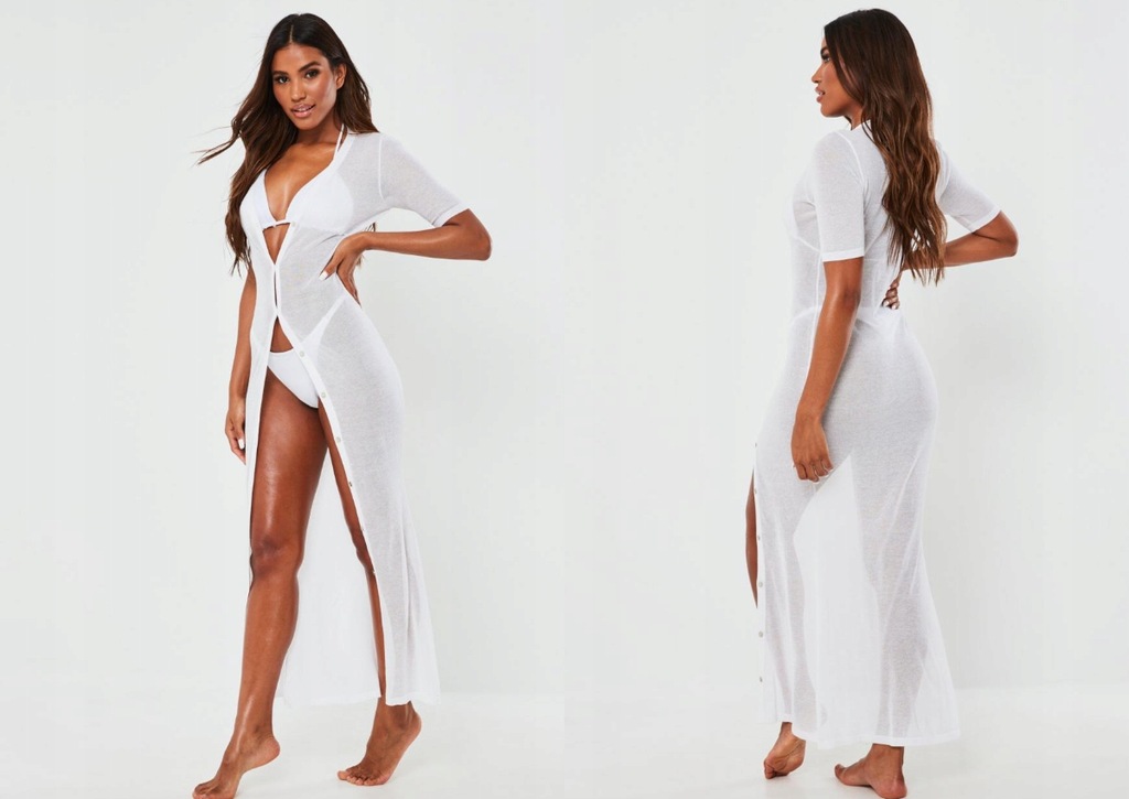 MISSGUIDED PLAŻOWA NARZUTKA NA GUZIKI 3XL