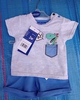 Komplet chłopiec t-shirt spodenki FabTastics 62 cm