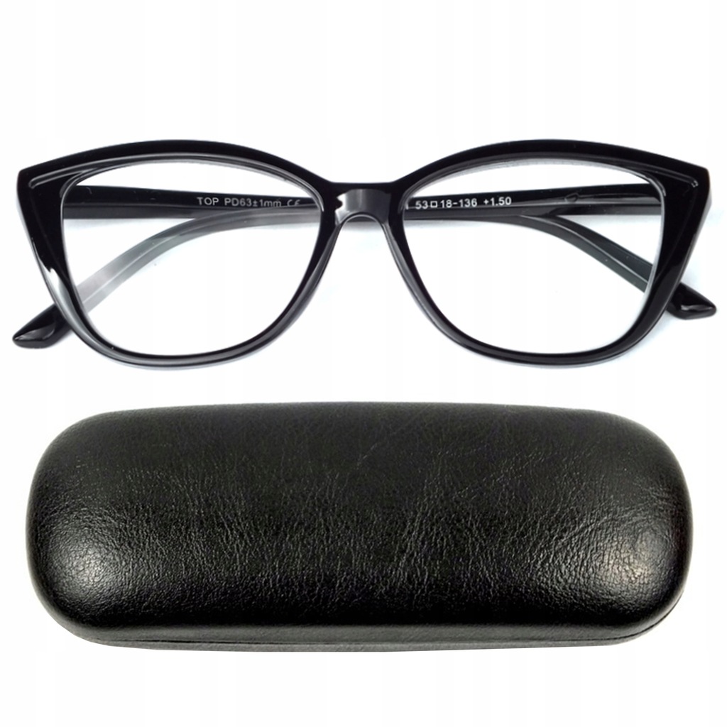 okulary damskie minus -2 CAT czarne top