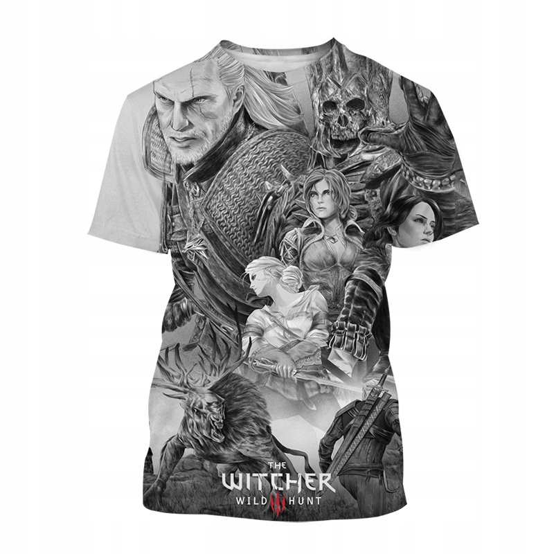 Men's 3D the witcher printed short sleeve T-shirt