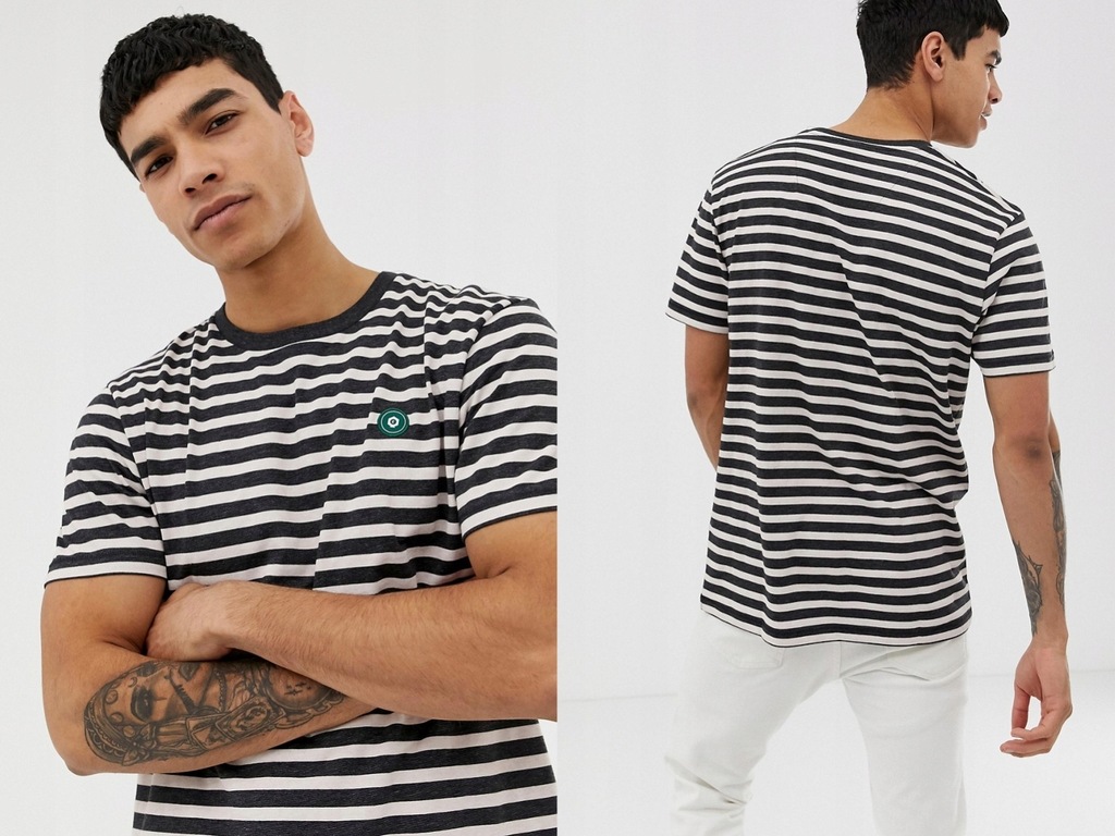 Jack & Jones Męski T-shirt paski S