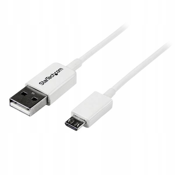 StarTech.com 1m USB 2.0 A/Micro-B m/m kabel USB USB A Micro-USB B Biały