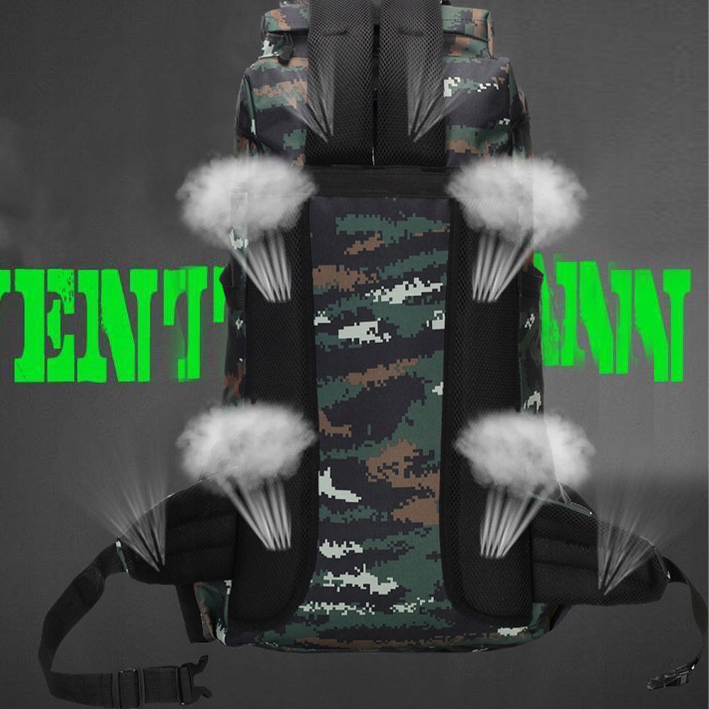 70L Waterproof Backpack Outdoor Travel Bag Camoufl