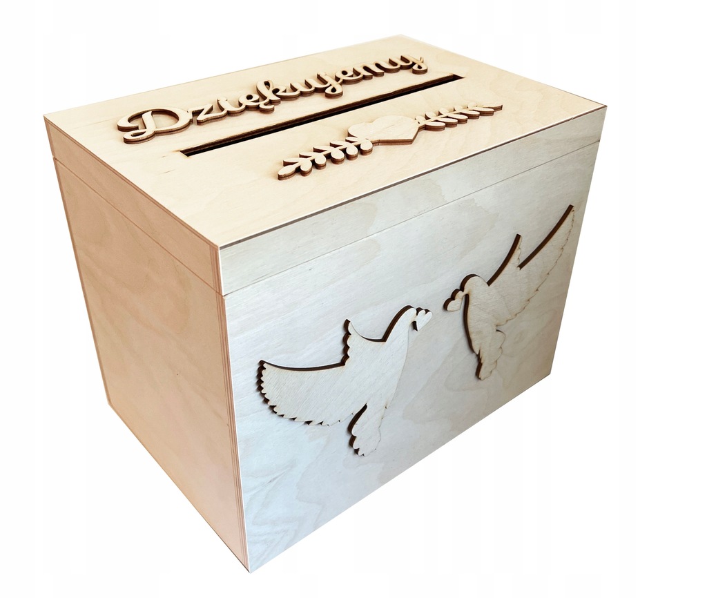 Pudełko na koperty życzenia ślub wesele drewniane