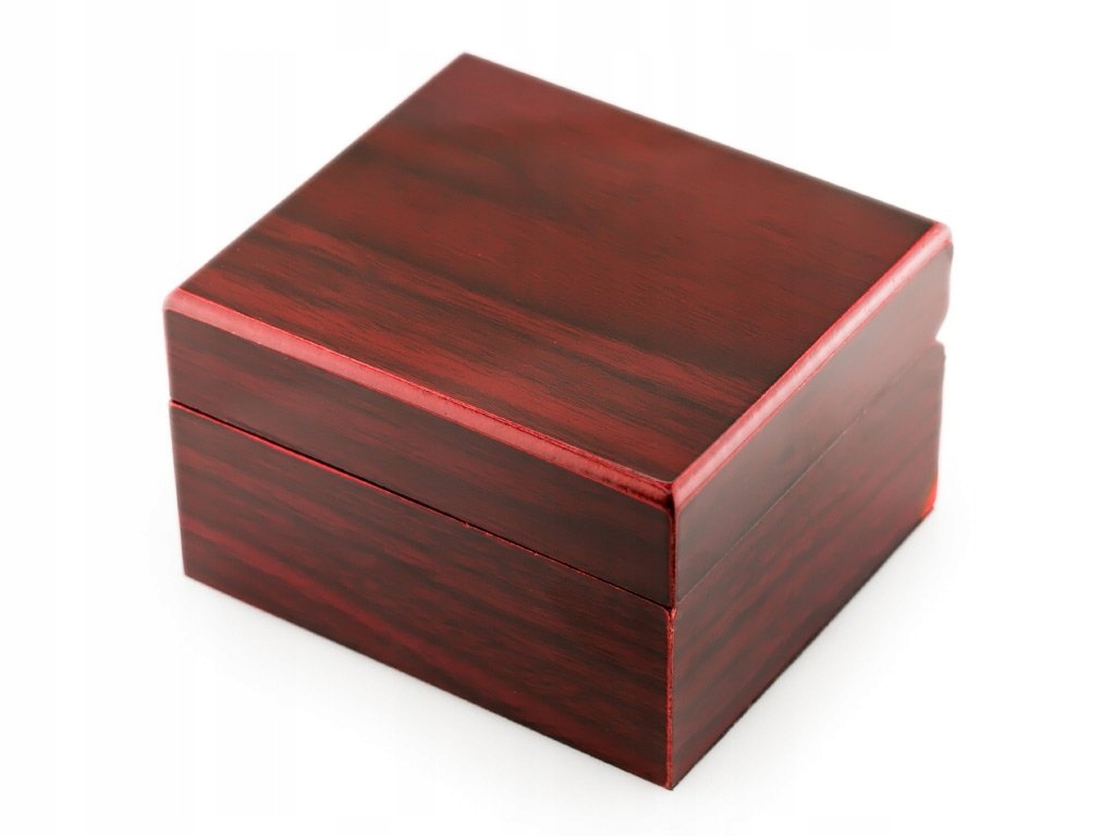 Prezentowe pudełko na zegarek - drewniane, mniejsz