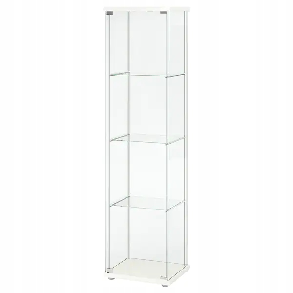 IKEA DETOLF witryna 43x163 cm BIAŁY SZKŁO