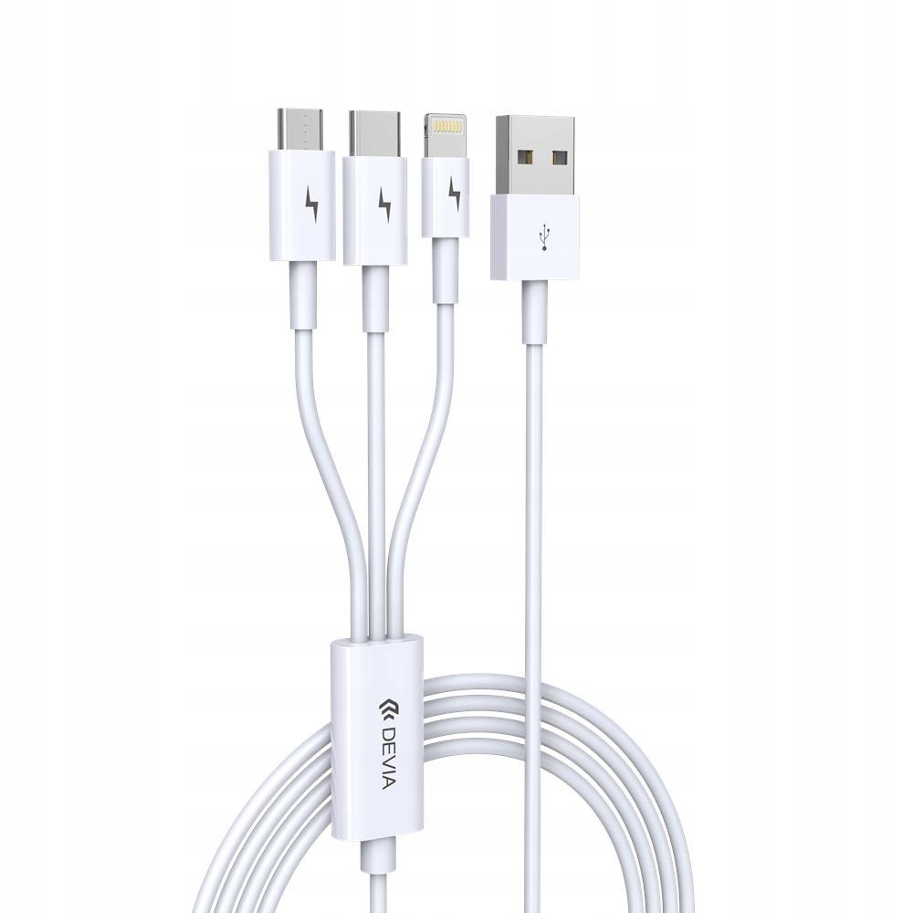 Devia kabel 3w1 Smart USB - Lightning + USB-C + mi