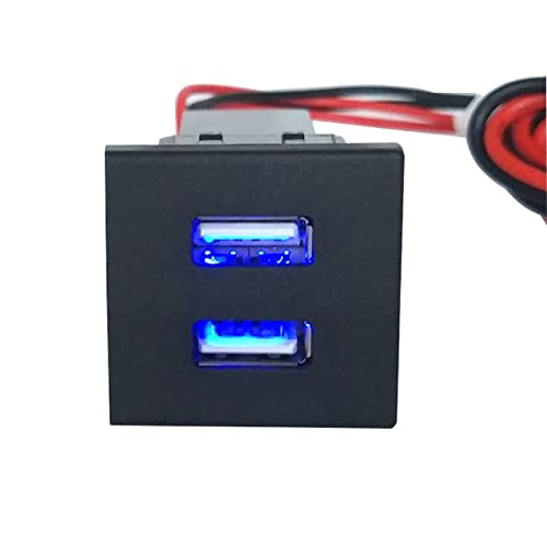 T5 2 porty USB do ładowarki telefonu 2.1A styl ASR niebieski do