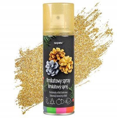 Brokatowy spray dekoracyjny, złoty, 100 ml