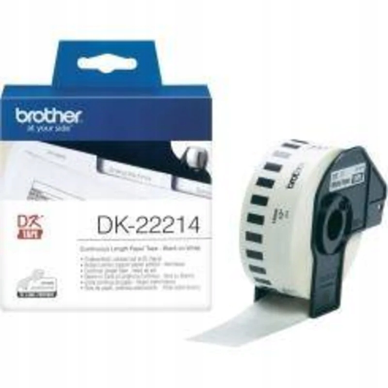 Tasiemka oryginalna czarny/białe BROTHER DK22214