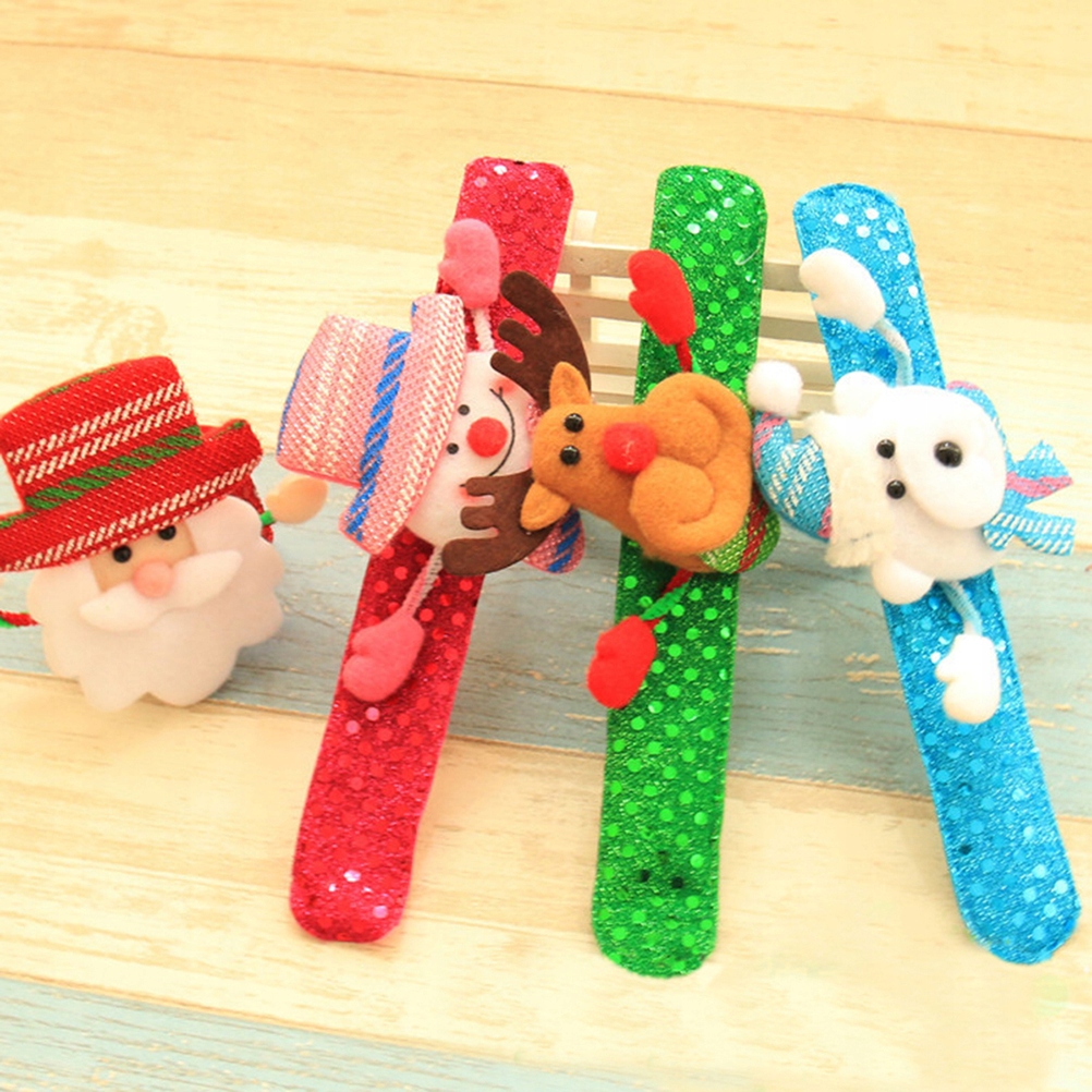 5PCS Children Snap Bracelet Christmas Lighting