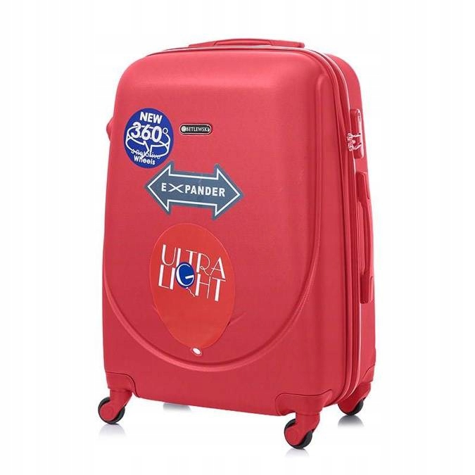 Duża walizka podróżna BETLEWSKI Czerwony BWA-001 L