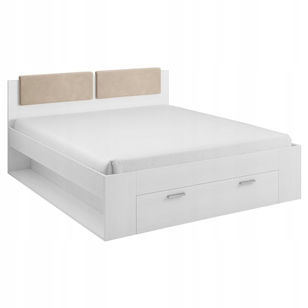 Łóżko ORATORIO kolor biały styl klasyczny hakano - BED/WOOD/HEL/ORATORIO/AB