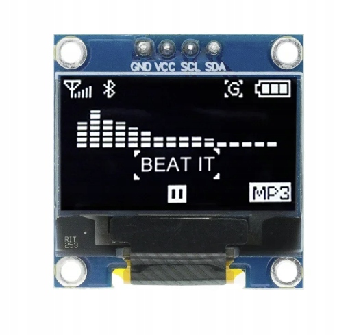 Wyświetlacz OLED 0,96 Sterownik SSD1306 Arduino I2C Biały