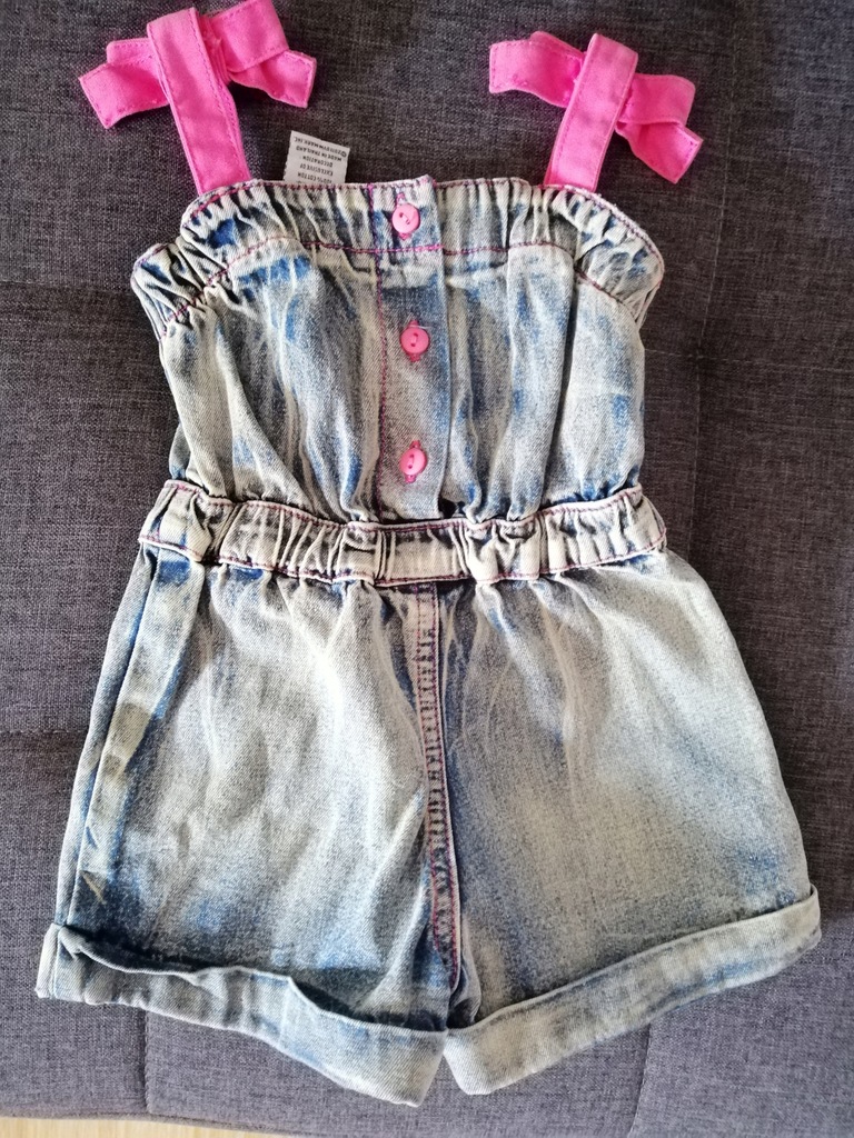Kombinezon dziecięcy dziewczynka jeans r. 68/74
