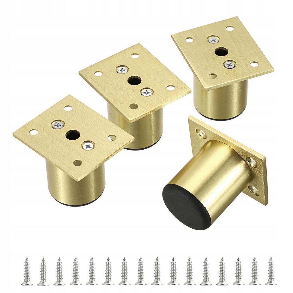 SUMTree Zestaw 4 szt. Nóżki meblowe 15 cm okrągłe aluminium