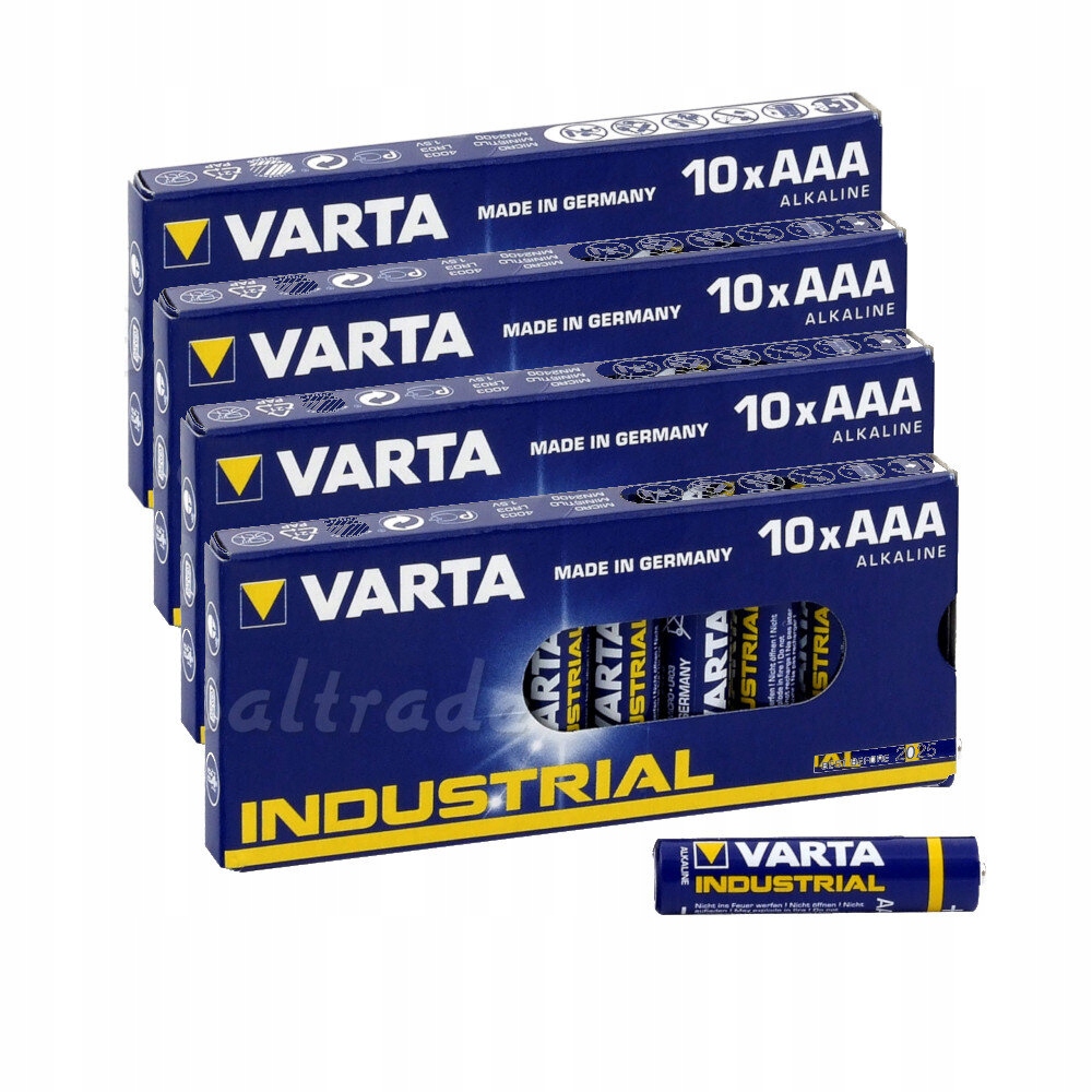 ZESTAW Varta baterie alkaliczne Industrial AAA R03