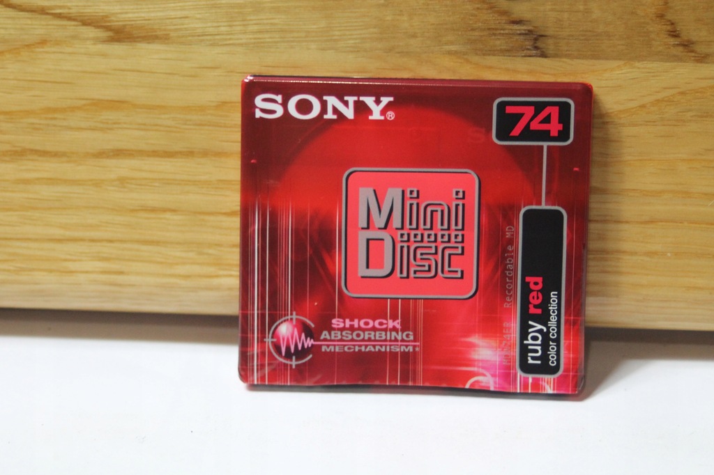 Sony MiniDisc 74 RUBY RED MDW-74ER /Nowa/