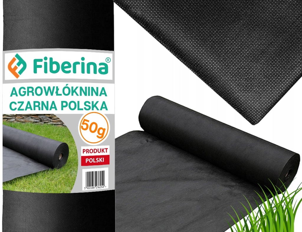 Agrowłóknina ściółkująca ANTYCHWASTOWA pod korę NA chwasty 1,6x50m 50G 1,6M