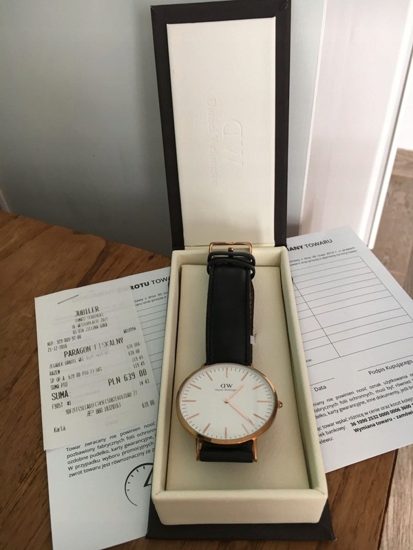 Zegarek DW Daniel Wellington oryginał certyfikat