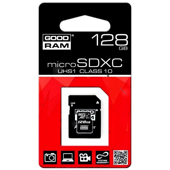 KARTA PAMIĘCI GOODRAM MICROSDXC 128GB + ADAPTER SD