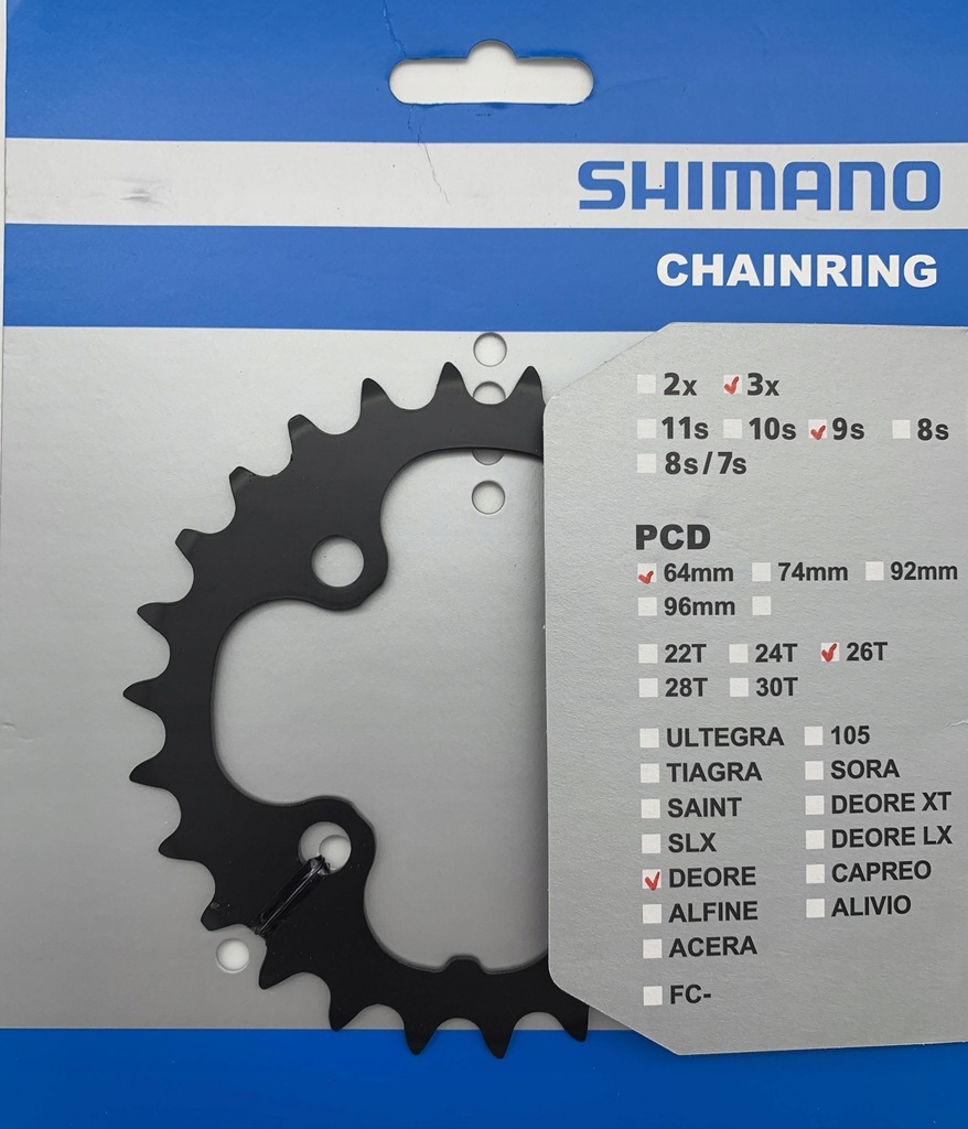 TARCZA DO KORBY SHIMANO 26T FC-M590 CZARNA