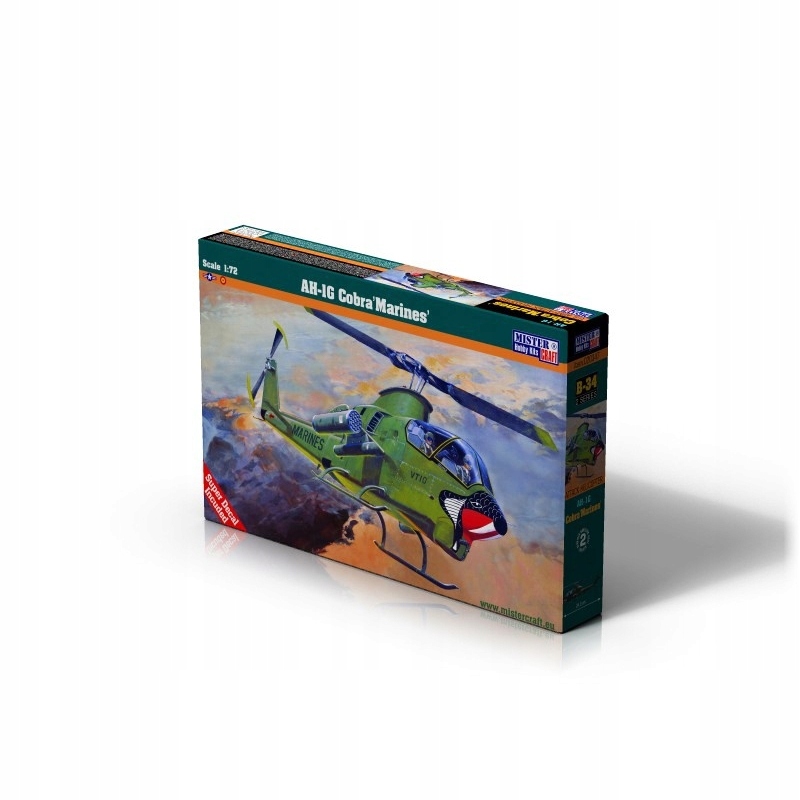 MODEL ŚMIGŁOWCA B-34 AH-1G Marines 1:72 Mister cra