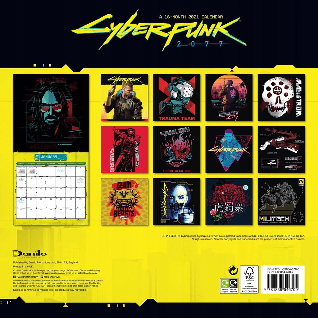 Купить Оригинальный календарь Cyberpunk 2077 на 2021 год: отзывы, фото, характеристики в интерне-магазине Aredi.ru