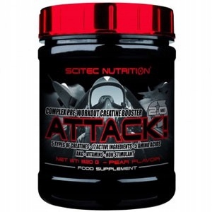 SCITEC ATTACK 320G KREATYNA ARGININA AAKG PEAR